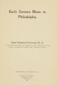 Cover of Early German music in Philadelphia — Inside the Classic
