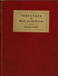 Cover of Terpander; or, Music and the future — Reading Companion