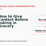 How to Give Context Before Asking in Grocery Store Conversation English