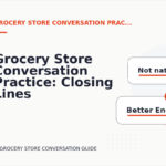Grocery Store Conversation Practice: Closing Lines and Follow-Ups